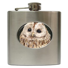 Tawny Owl Hip Flask by TonyaButcher