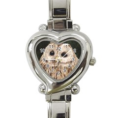 Tawny Owl Heart Italian Charm Watch 