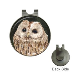 Tawny Owl Hat Clip With Golf Ball Marker by TonyaButcher