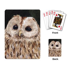 Tawny Owl Playing Cards Single Design by TonyaButcher