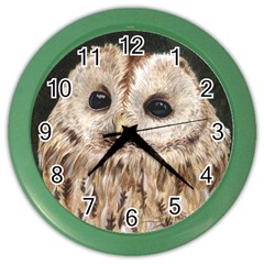 Tawny Owl Wall Clock (color)