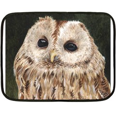 Tawny Owl Mini Fleece Blanket (two Sided)