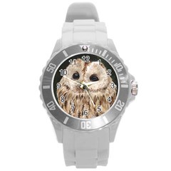 Tawny Owl Plastic Sport Watch (large) by TonyaButcher