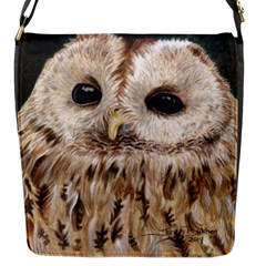 Tawny Owl Flap Closure Messenger Bag (small) by TonyaButcher