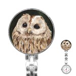 Tawny Owl Stainless Steel Nurses Watch Front