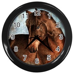 Midnight Jewel  Wall Clock (black) by TonyaButcher