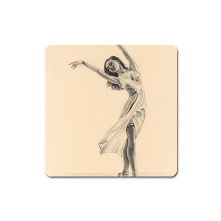 Graceful Dancer Magnet (Square)