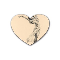 Graceful Dancer Drink Coasters 4 Pack (heart)  by TonyaButcher