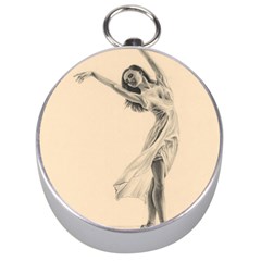 Graceful Dancer Silver Compass