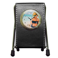 A Day At The Beach Stationery Holder Clock by TonyaButcher