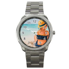 A Day At The Beach Sport Metal Watch by TonyaButcher