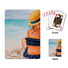 A Day At The Beach Playing Cards Single Design by TonyaButcher