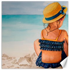 A Day At The Beach Canvas 12  X 12  (unframed)