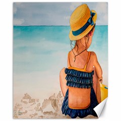 A Day At The Beach Canvas 11  X 14  (unframed)