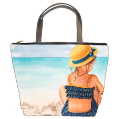 A Day At The Beach Bucket Handbag by TonyaButcher