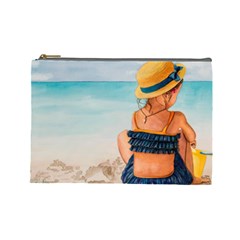 A Day At The Beach Cosmetic Bag (large) by TonyaButcher