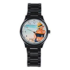 A Day At The Beach Sport Metal Watch (black)