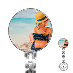 A Day At The Beach Stainless Steel Nurses Watch by TonyaButcher