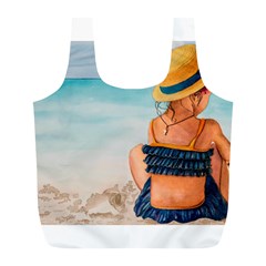 A Day At The Beach Reusable Bag (l) by TonyaButcher