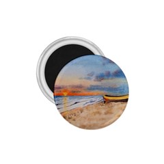 Sunset Beach Watercolor 1 75  Button Magnet