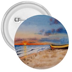 Sunset Beach Watercolor 3  Button