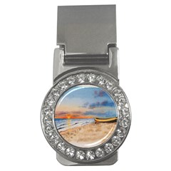 Sunset Beach Watercolor Money Clip (cz) by TonyaButcher