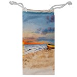 Sunset Beach Watercolor Jewelry Bag Front