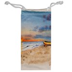 Sunset Beach Watercolor Jewelry Bag Back