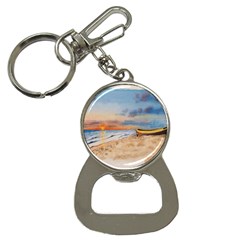 Sunset Beach Watercolor Bottle Opener Key Chain by TonyaButcher