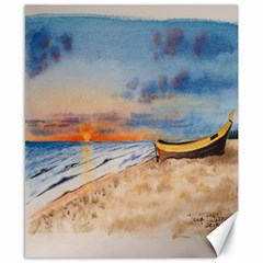 Sunset Beach Watercolor Canvas 8  X 10  (unframed) by TonyaButcher