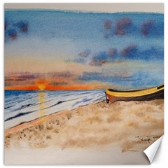 Sunset Beach Watercolor Canvas 20  X 20  (unframed) by TonyaButcher