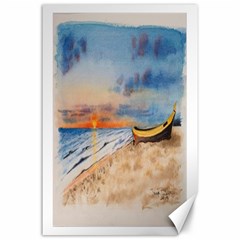 Sunset Beach Watercolor Canvas 24  X 36  (unframed) by TonyaButcher