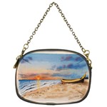 Sunset Beach Watercolor Chain Purse (Two Sided)  Front