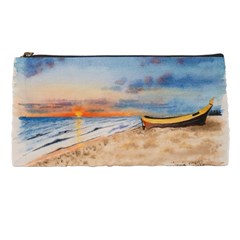 Sunset Beach Watercolor Pencil Case by TonyaButcher