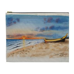 Sunset Beach Watercolor Cosmetic Bag (xl) by TonyaButcher