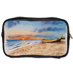 Sunset Beach Watercolor Travel Toiletry Bag (one Side) by TonyaButcher