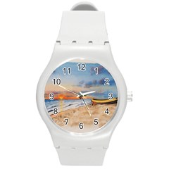 Sunset Beach Watercolor Plastic Sport Watch (medium) by TonyaButcher