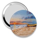 Sunset Beach Watercolor 3  Handbag Mirror Front