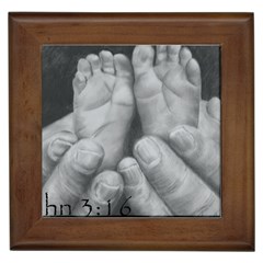 John 3:16 Framed Ceramic Tile by TonyaButcher