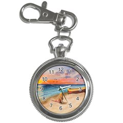 Alone On Sunset Beach Key Chain Watch by TonyaButcher