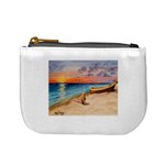 Alone On Sunset Beach Coin Change Purse Front