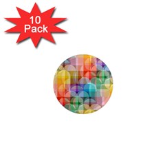 Circles 1  Mini Button Magnet (10 Pack) by Lalita