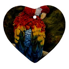 Preening Heart Ornament