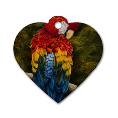 Preening Dog Tag Heart (one Sided)  by TonyaButcher