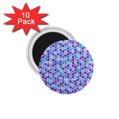 Purple Blue Cubes 1 75  Button Magnet (10 Pack) by Zandiepants