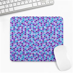 Purple Blue Cubes Large Mouse Pad (rectangle) by Zandiepants