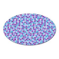 Purple Blue Cubes Magnet (oval)