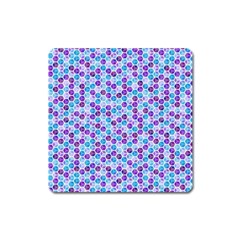 Purple Blue Cubes Magnet (square) by Zandiepants