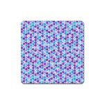 Purple Blue Cubes Magnet (Square) Front