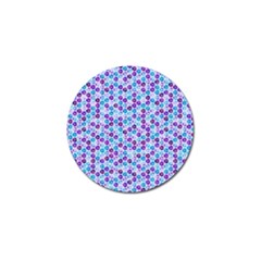 Purple Blue Cubes Golf Ball Marker